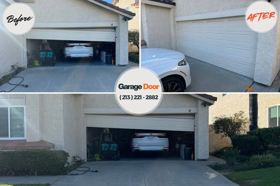 Before and after: garage door repair Jennerstown, PA